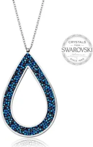 Levien Splendida collana con cristalli SS Rocks Pear 49 bermuda blue