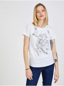 White Women's T-Shirt with Liu Jo Prints - Women #113624