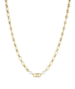 Liu Jo Elegante collana placcata in oro con logo Icona LJ1734
