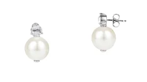 Liu Jo Eleganti orecchini in acciaio con perla Essential LJ2162