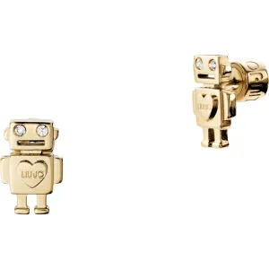 Liu Jo Orecchini di design placcati in oro Robot Teen LJ1909