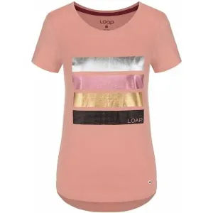 Women's T-shirt LOAP BANDA Pink/Black/Gold/Silver