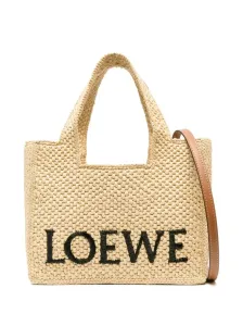LOEWE - Borsa Tote Loewe Font Piccola In Rafia #3093367