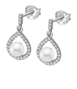 Lotus Silver Eleganti orecchini in argento con zirconi e perle LP3198-4/1