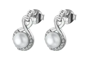 Lotus Silver Splendidi orecchini in argento con perle sintetiche LP1589-4/1