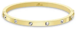 Lotus Style Bracciale rigido placcato oro con cristalli LS1846-2/2