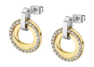 Lotus Style Eleganti orecchini in acciaio con zirconi chiari Woman Basic LS2176-4/2