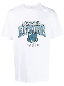 MAISON KITSUNE' - T-shirt In Cotone Con Logo Campus Fox