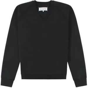 Maison Margiela Men's V-Neck Sweatshirt Black - BLACK L