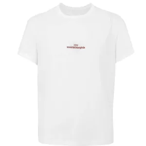 Maison Margiela Mens Logo Print T-shirt White - M WHITE