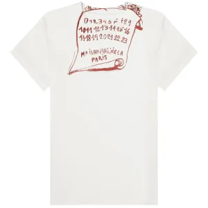 Maison Margiela Men's Scroll Print T-shirt White - WHITE S