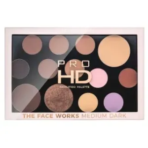 Makeup Revolution Pro HD Amplified Palette The Face Works - Medium Dark palette multifunzione 15 g