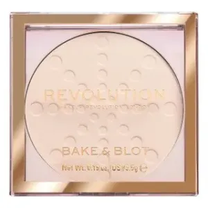 Makeup Revolution Bake & Blot Compact Powder - Translucent cipria per l' unificazione della pelle e illuminazione 5,5 g