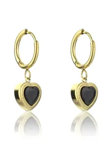 Marc Malone Affascinanti orecchini placcati in oro Nicole Black Earrings MCE23106G