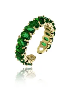 Marc Malone Anello scintillante placcato in oro con zirconi verdi Arabella Green Ring MCR23048G