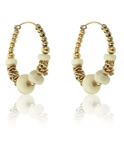 Marc Malone Orecchini alla moda placcati in oro Dream White Earrings MCE23117G