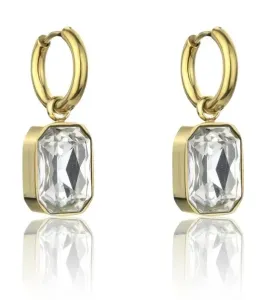 Marc Malone Orecchini placcati in oro con cristalli trasparenti Royalty White Earrings MCE23153G
