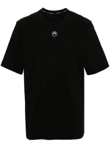 MARINE SERRE - T-shirt In Cotone Organico Con Logo #3075220