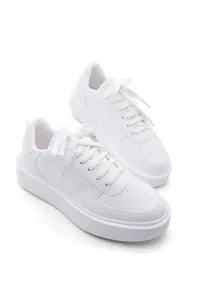 Marjin Women's Sneakers High Sole Lace-Up Sneakers Azin white #2436593