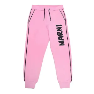 Marni Girls Vertical Brush Logo Joggers Pink - 8Y PINK