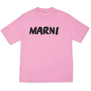 Marni Girls Logo Print T-shirt Pink - 10Y PINK
