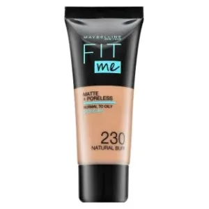 Maybelline Foundation Matte + Poreless 230 Natural Buff fondotinta liquido per l' unificazione della pelle e illuminazione 30 ml