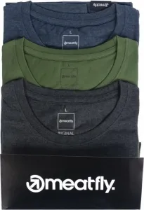 Meatfly Basic T-Shirt Multipack Charcoal Heather/Olive/Navy Heather S Maglietta