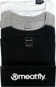 Meatfly Logo T-Shirt Multipack Black/Grey Heather/White M Maglietta