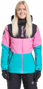 Meatfly Kirsten Womens SNB and Ski Jacket Hot Pink/Turquoise L
