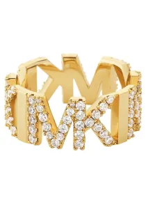 Michael Kors Anello di lusso placcato in oro con zirconi MKJ7961710 59 mm