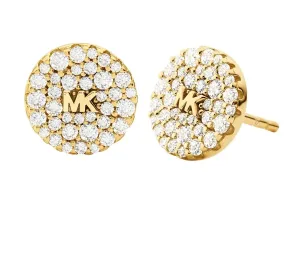 Michael Kors Orecchini placcati in oro a bottone con zirconi Premium MKC1496AN710