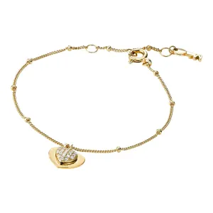 Michael Kors Romantico braccialetto placcato in oro con cuore MKC1118AN710