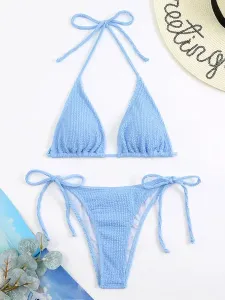 Costume da bagno bikini per donna Costumi da bagno sexy estivi azzurri #959025