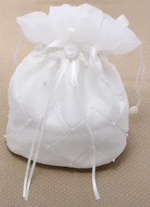 Perle da sposa bianco ecrù borsetta per le spose