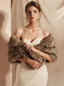 Coprispalle da sposa in pelliccia sintetica, scialle da sposa, coprispalle caldi invernali #382265