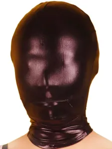 Carnevale Cappuccio nero in gomma metallizzata unisex per adulti Halloween