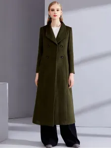 Cappotto monocolore chic & moderno in lana mista tasche #355254