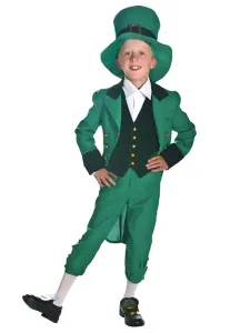 Costume Halloween per Bambini Kids Irish Costume Green Outfit 4 pezzi Halloween Costume Carnevale Costume Halloween