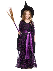 Costume Halloween per Bambini Strega Costume Bambini Abiti Sash Hat Set Halloween Costume Carnevale Costume Halloween #369787