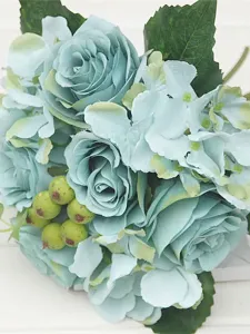 Fiori matrimonio rotondo di seta bouquet da nozze #350875