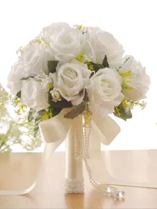 Mazzi nuziali di nozze del mazzo dei fiori di nozze di forma mista bella poli cotone