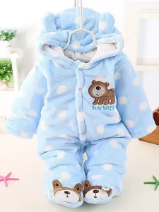 Costume da orso di tuta in flanella di pigiama con tutina Kigurumi per bambini #400446