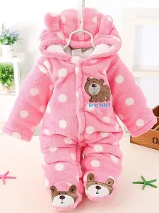 Costume da orso di tuta in flanella di pigiama con tutina Kigurumi per bambini #400447