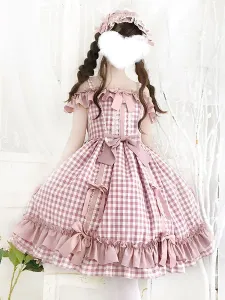 Dolce Lolita JSK Abito Lolita bordeaux maniche lunghe fiocchi Gonne Lolita maglione #851736