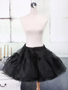 Organza nero Lolita abito sottoveste