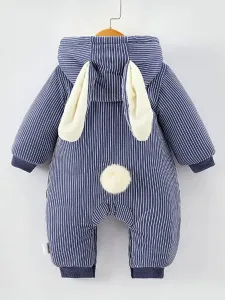 Carnevale Baby Pigiama 2023 Coniglietto Bimba Kigurumi Tutina Invernale A Righe per Bambini Costume Halloween #367592