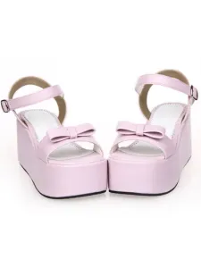 Dolce Lolita sandali piattaforma alta alla caviglia cinturino fibbia fiocco #335894