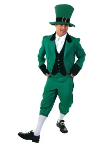 Carnevale Costume da festa irlandese Saint Patrick's Day Texudo Set Uomo St. Patrick's Day Outfit Halloween