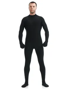 Carnevale Black Lycra Spandex Zentai Suit per gli uomini Halloween