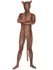 Carnevale Stampa della tigre Lycra Spandex Suit Zentai Halloween